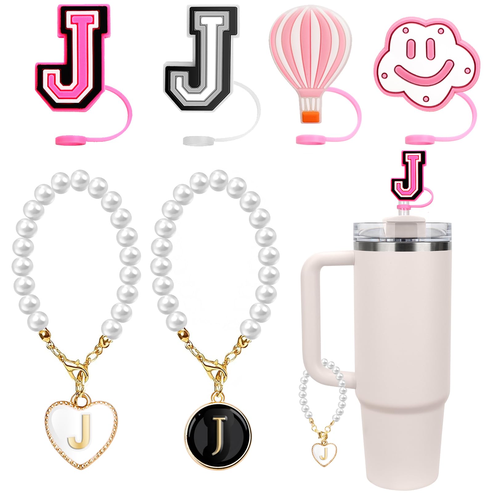 BUVIZAS (4+2) Compatible with Stanley Cup Accessories, 4PCS 0.4