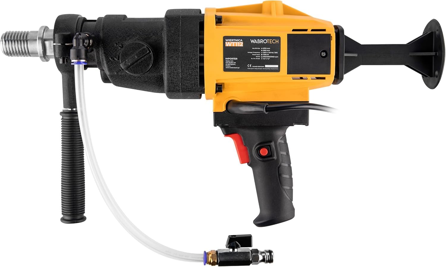 Carotteuse 3 Vitesses Portative 1500 W - Carotteuse Diamantée avec Disjoncteur PRCD - Carotteusee Mains Libres 3960 Tr/min Pour Forage à Eau et à Sec - Perceuse Diamantée Portable