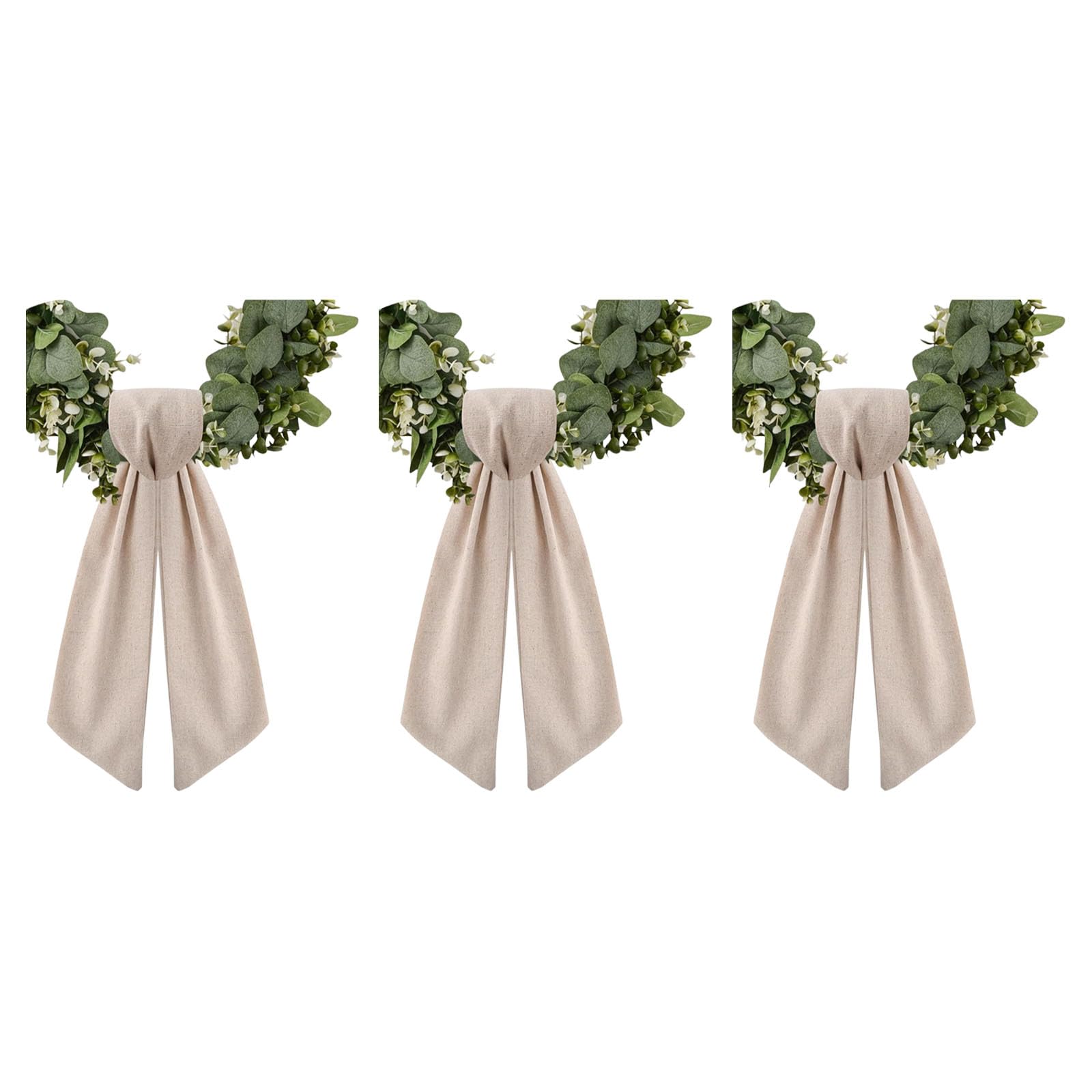 Wreath Ribbon Belt for Front Door Decorative Elegant Polyester Woven Home Decoration with Fine Texture Polyester Wreath Ribbon
