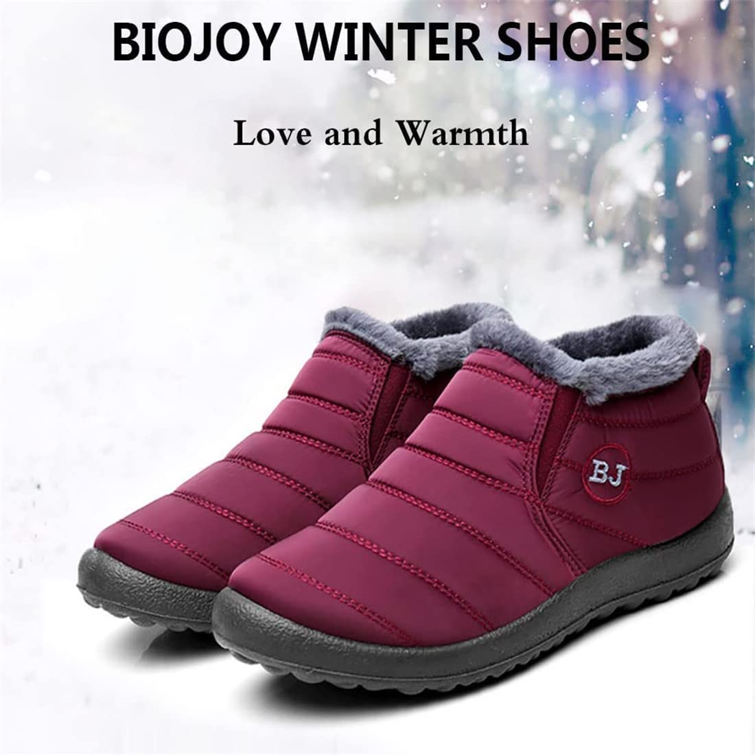 Gallen Botas impermeables, botas de invierno Boojoy para mujer, botas de nieve de invierno, botines antideslizantes cálidos