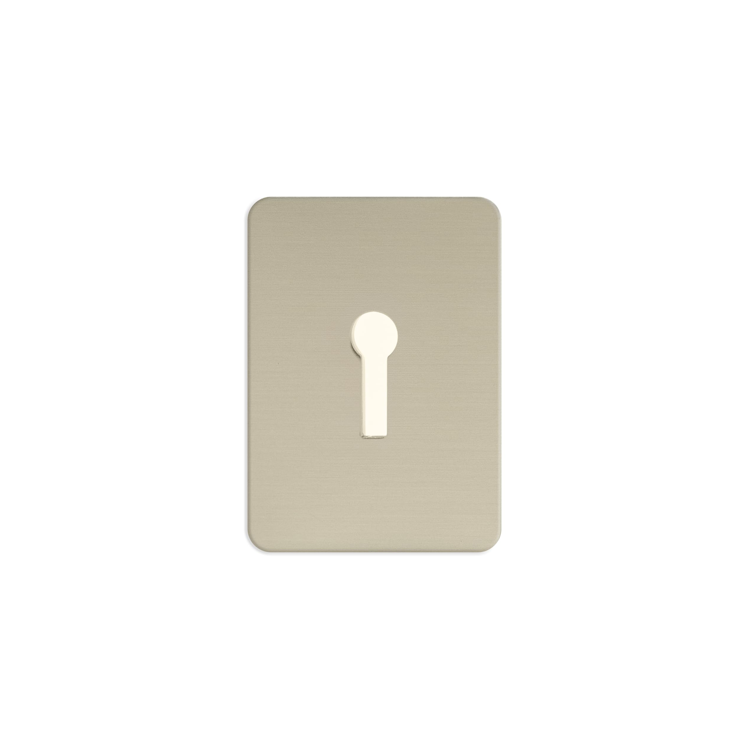 Tss Silver Anodised Aluminium Uk Key Hole Stick On Repair Escutcheon, 65Mm X 47Mm. Self Adhesive Uk Key Covers, Keyhole Cover, Self Adhesive Door Plate