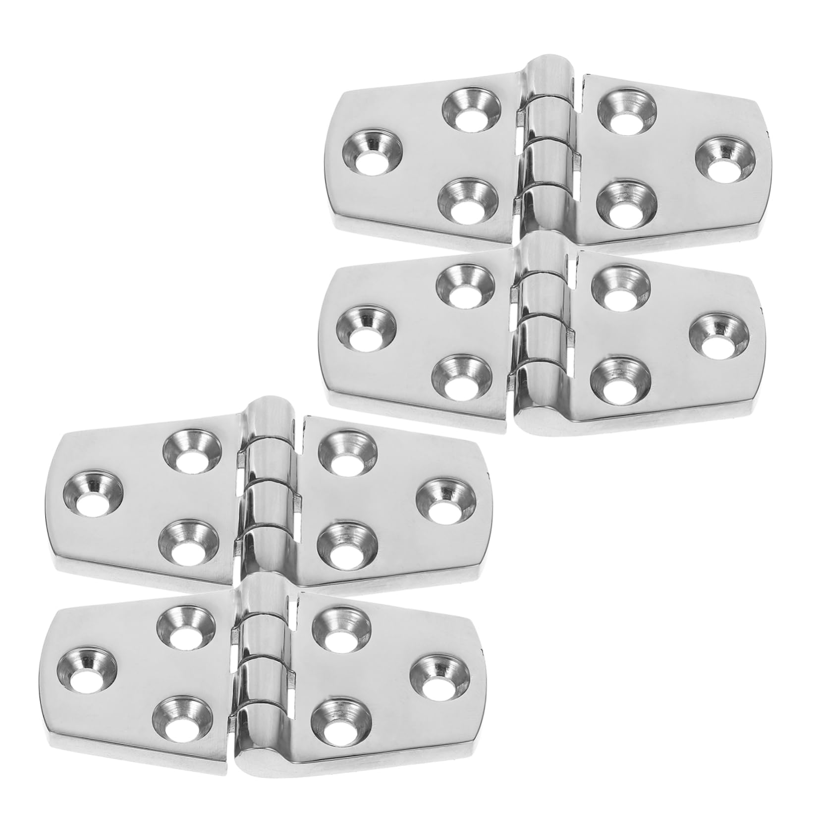 Cabilock 4Pcs Grade Stainless Steel Boat Hinges Heavy Duty Hardware for Yacht Home Use Easy Installation Sturdy Design Enhanced Safety for Boat Hatches