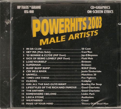 Powerhits 2003 Male Pop & Rock Karaoke CDG Hip Tracks HTG-1010