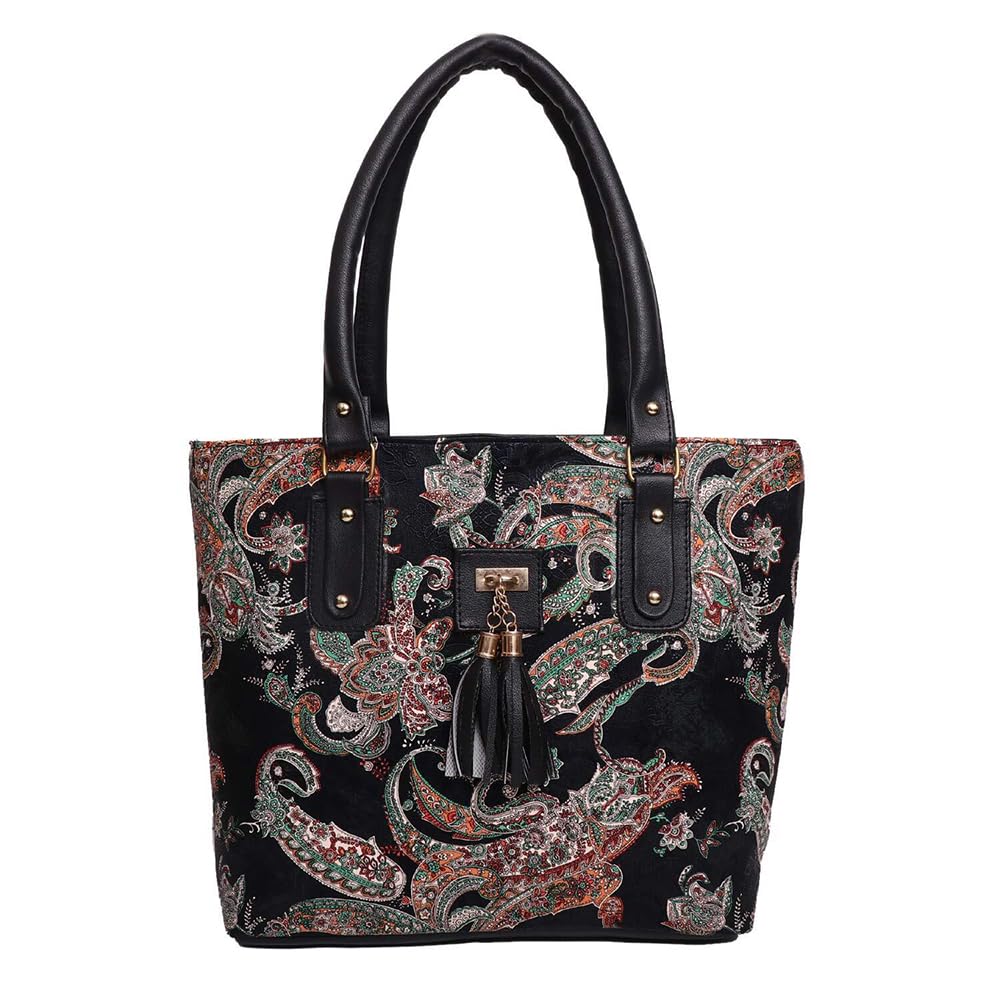 skinty Trendy Fashion Leather Printed Handbags Large For Womens Big Size Ladies Purse for Office Bag Ladies Travel Shoulder Bag Tote for College Girls HB-006BK (B0CQP9VQ7M) Amazon Price History, Amazon Price Tracker