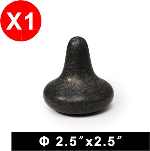 Miniatura 5 de Master Massage Kit de piedra de masaje caliente de basalto en forma de hongo con punto de gatillo, punto de presión y herramientas de acupresión,