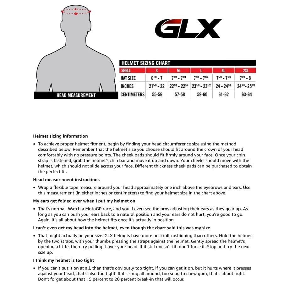 GLX GX23 Full-Face Motocross Helmet