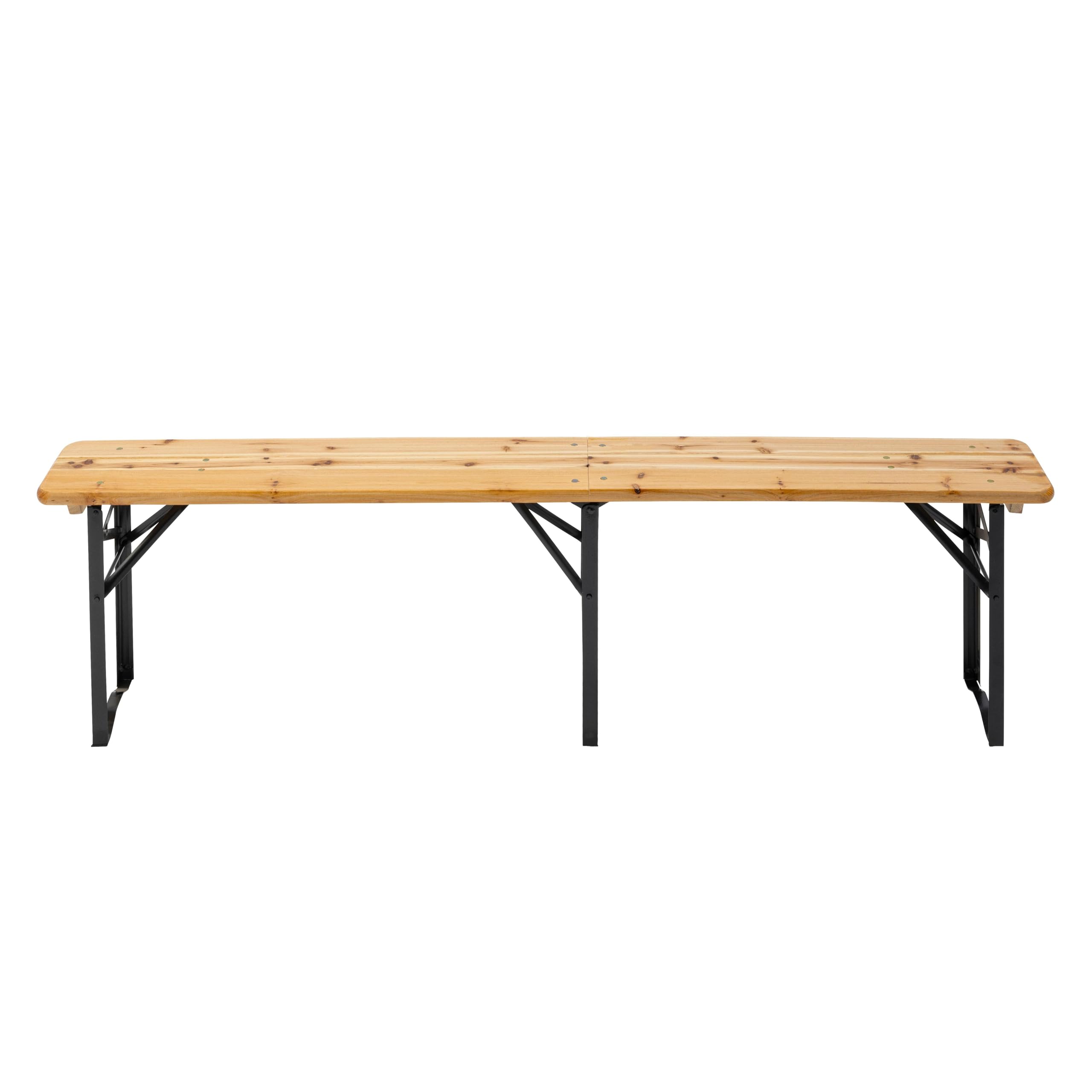 MobEventPro Lot de 2 bancs pliants Brasserie en Bois 180 cm