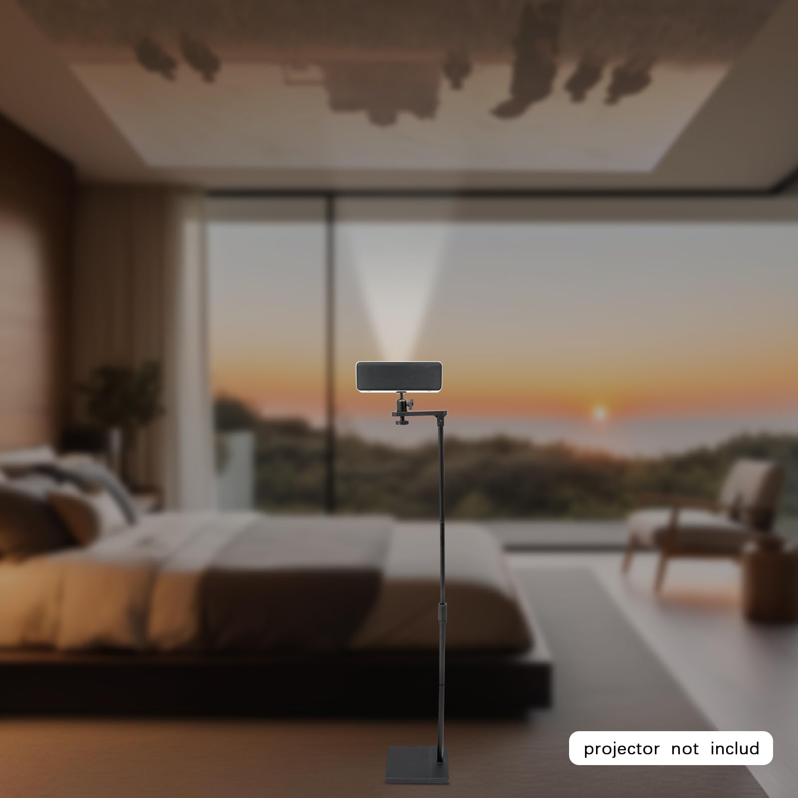Support vidéoprojecteur 122-154 cm, support portable, projecteur vidéo sur pid, trépied rotatif à 360 ° pour projecteur, caméra, webcam