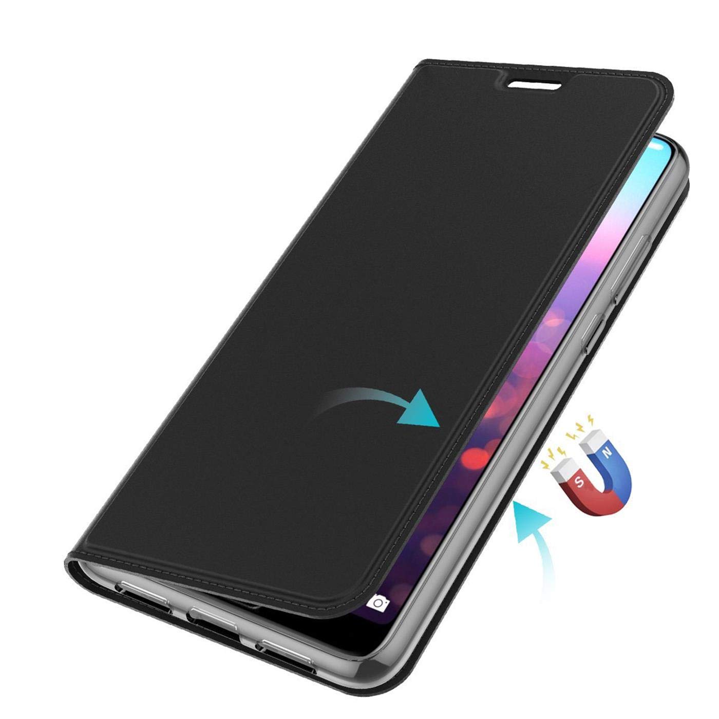 SATURCASE Custodia per Huawei P20 Pro, in pelle PU, con