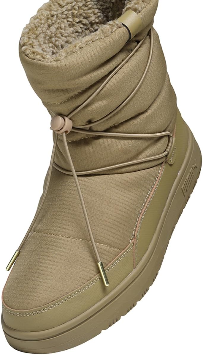 PUMA Womens Snowbae Casual Boots Ankle Low Heel 1-2" - Black - Image 9