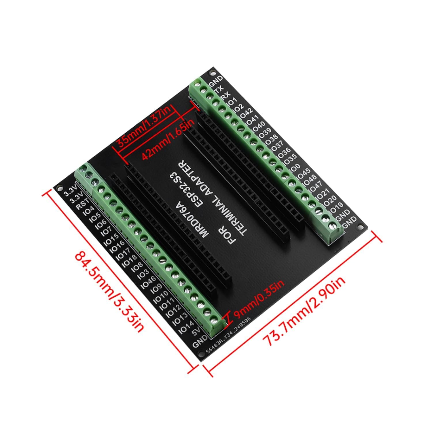 3 pezzi per scheda di sviluppo ESP32-S3 GPIO IoT scheda di espansione a 44 pin compatibile con N8R2/N16R8
