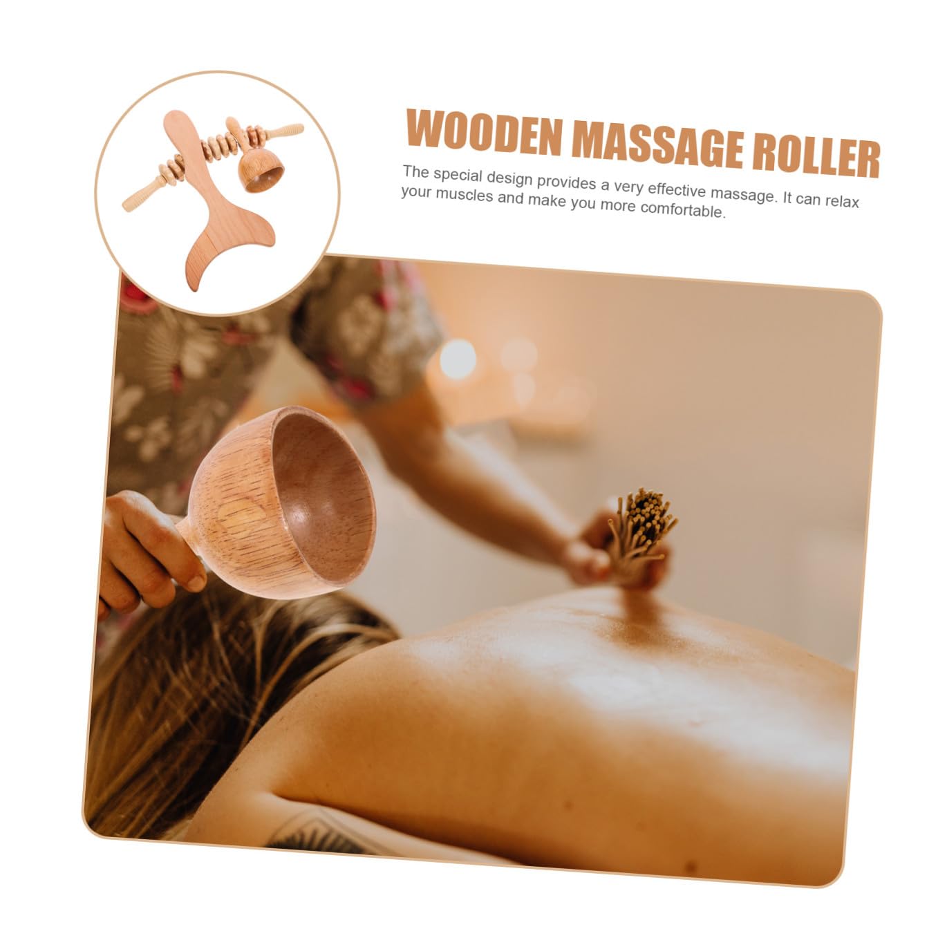 Strumenti per Massaggio Corpo in Legno 3 in 1 Kit Maderoterapia Rullo Massaggiante e Bastoncino per Massaggiatore Linfodrenante per Chi Ha Scarsa Sonnolenza