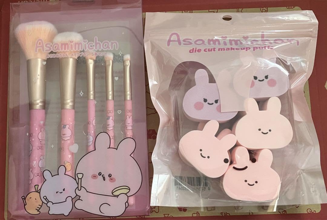 Amazon.co.jp: あさみみちゃん メイクブラシ ダイカットメイクパフ 2点