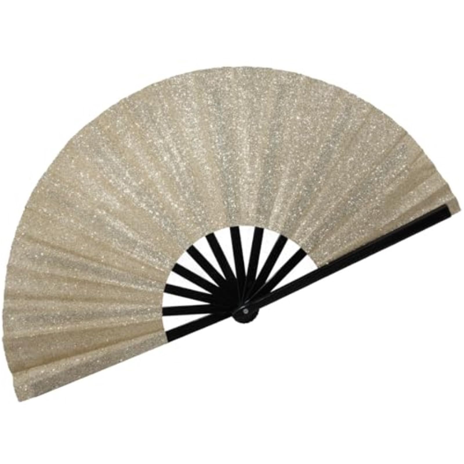 WLIHDB 3Pcs Glitter Large Rave Fans Clap for Line Dancing Folding Clack Handheld Foldable Decorative for Summer(Color6)