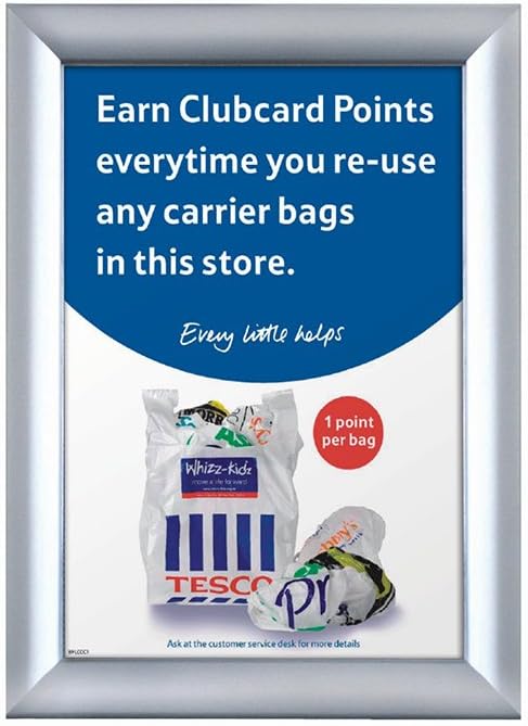 Snap Frame Poster Board, Silver Anodised Aluminum 32mm Profile A1 23,4" x 33,1" Model B