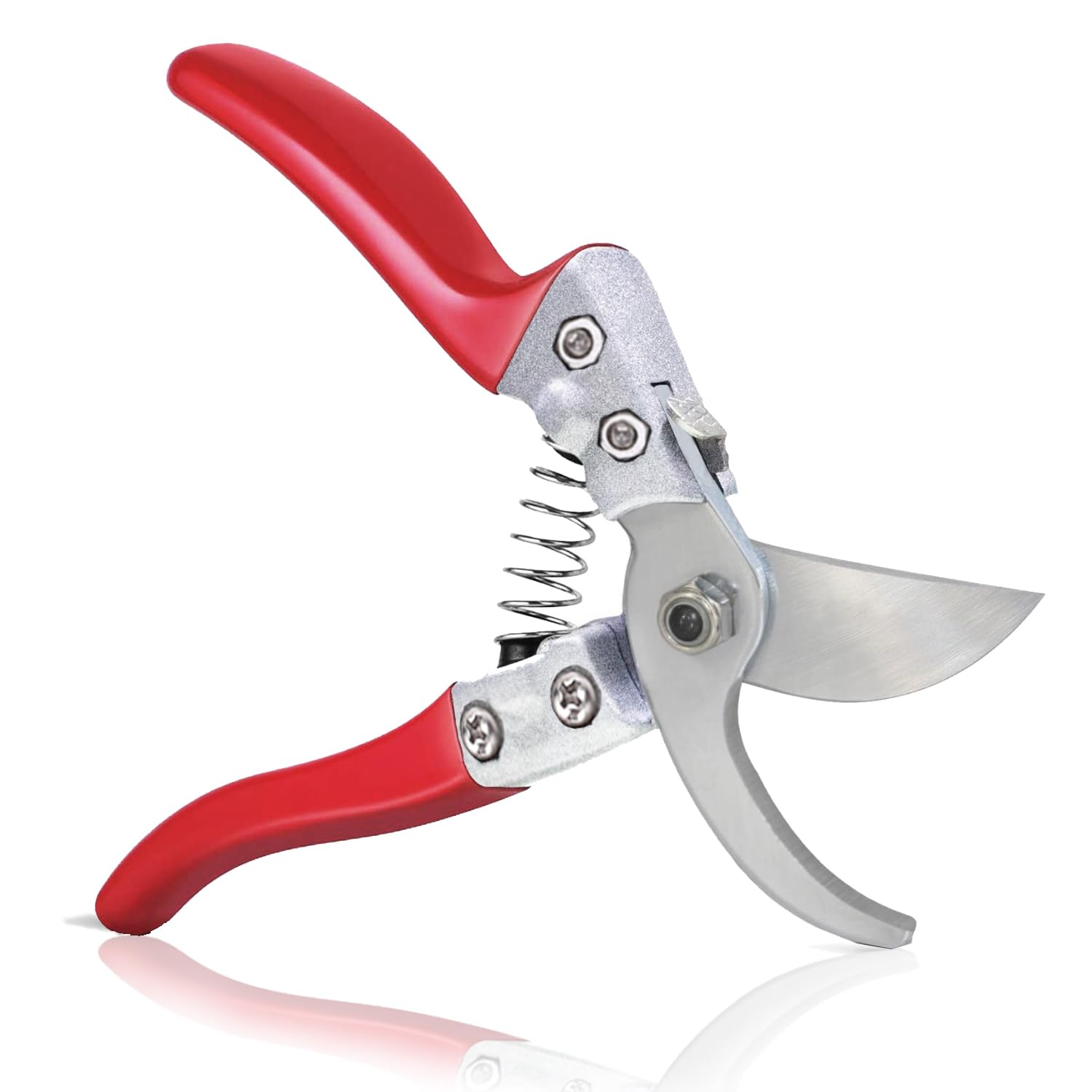 UIGTKMG 8 Inch Japanese Heavy Duty Pruning Shears, Garden Shears, Best Manual Pruning Shears (Red)