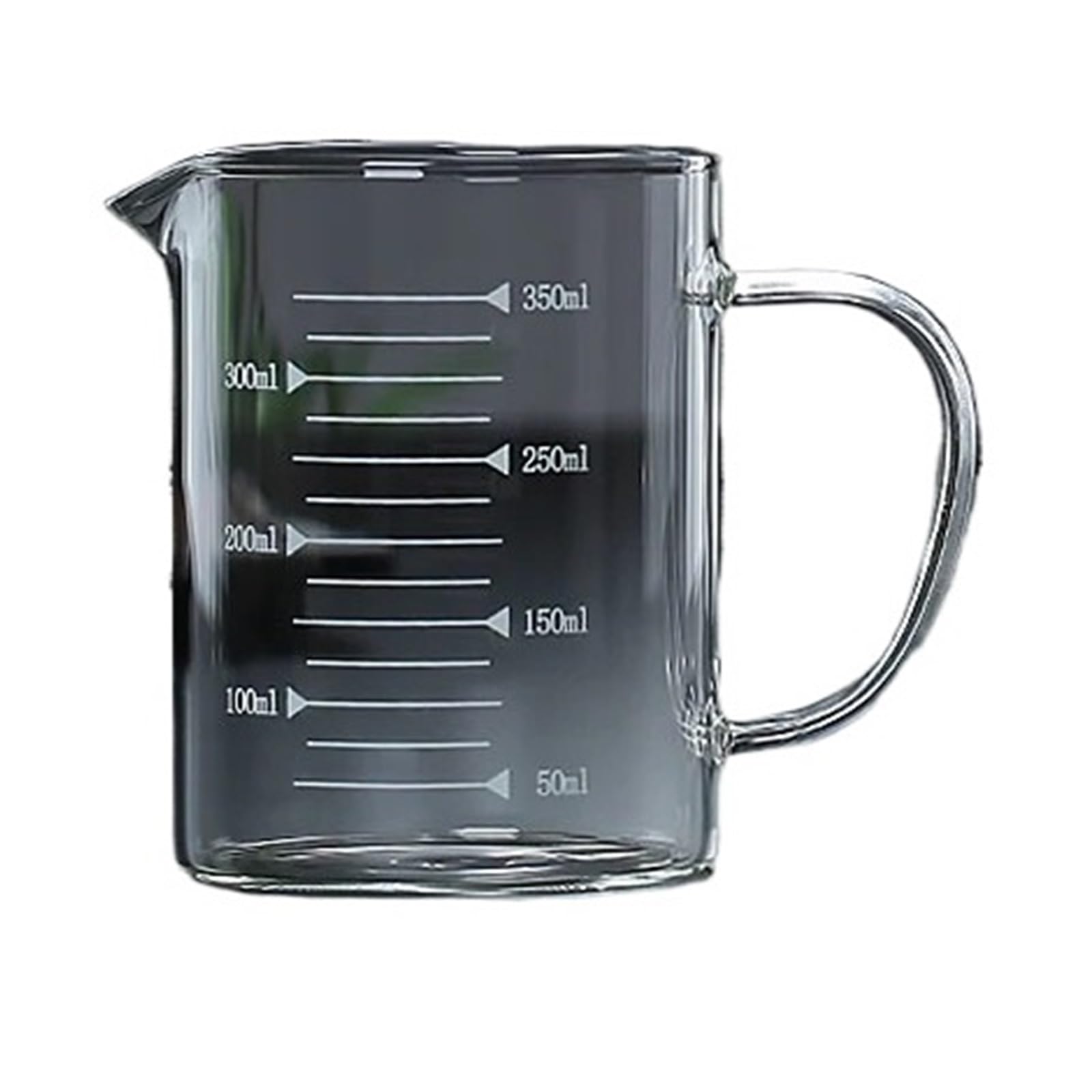 Glasmessbecher 250/350/500/1000 ml Messbecher aus Glas mit Deckel, hitzebeständig, mit Skala, Laborbecher, Griff, Küchenmessbecher(1000ml no lid)