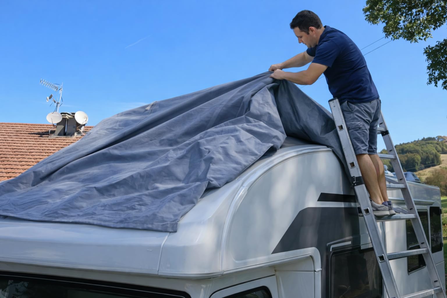 Funda Transpirable para perfilada Autocaravana (LxANxAL 7.00x2.30x2.60m)