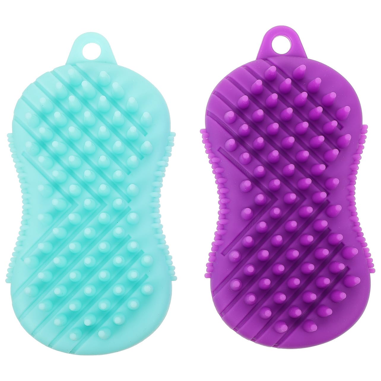 FRCOLOR 4 spazzole da bagno in silicone, per peeling, in silicone, per uomini, spazzola per la pulizia del bagno, spazzola per massaggi, pratica spazzola per shampoo per bambini