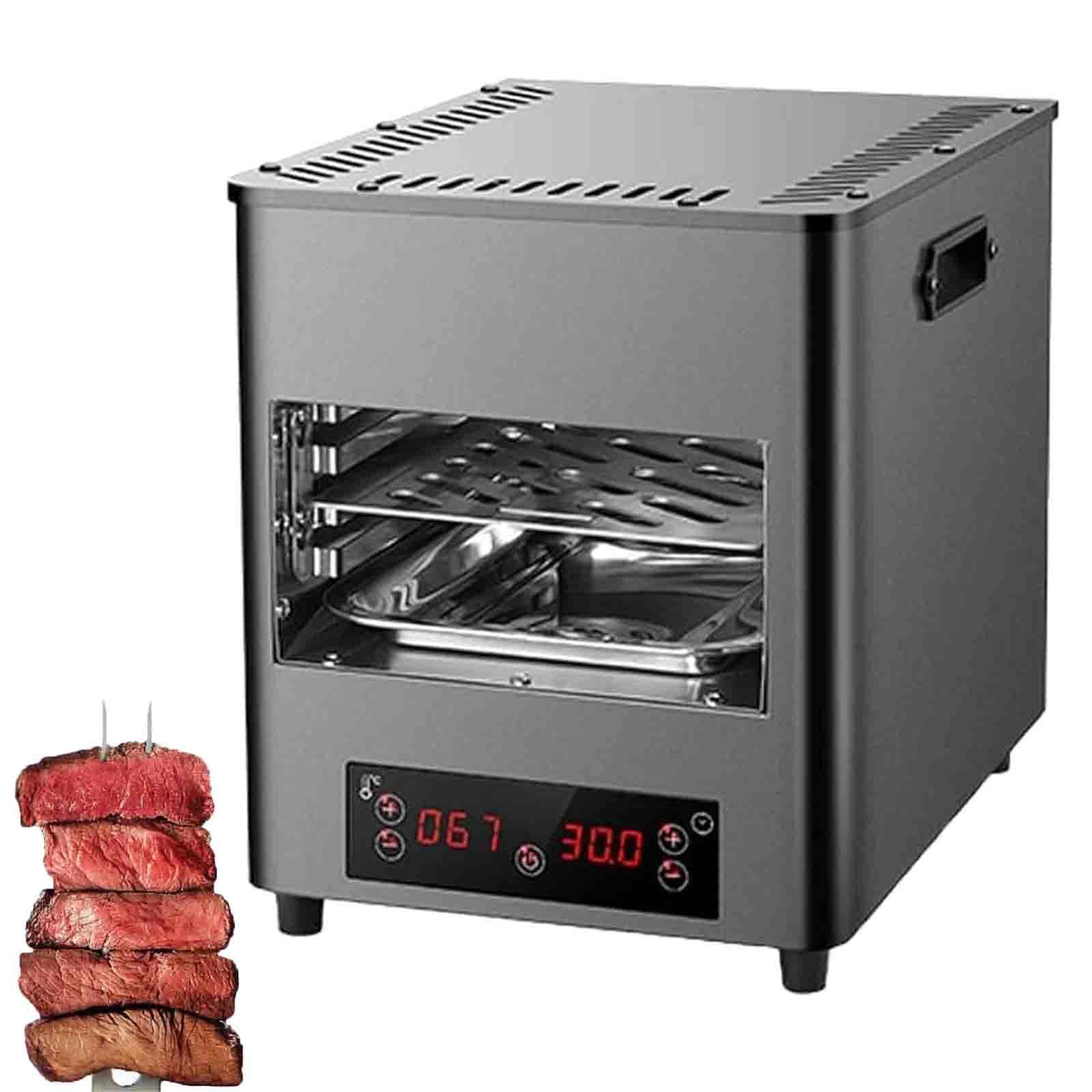 Ptatritious Multicolor Electric Steak Grill, 1700W/3400W Electric Steak Broiler, Steak Grill Oven, Time And Temperature Adjustable,Maximum Temperature 800℃,Suitable For Indoor Kitchen A