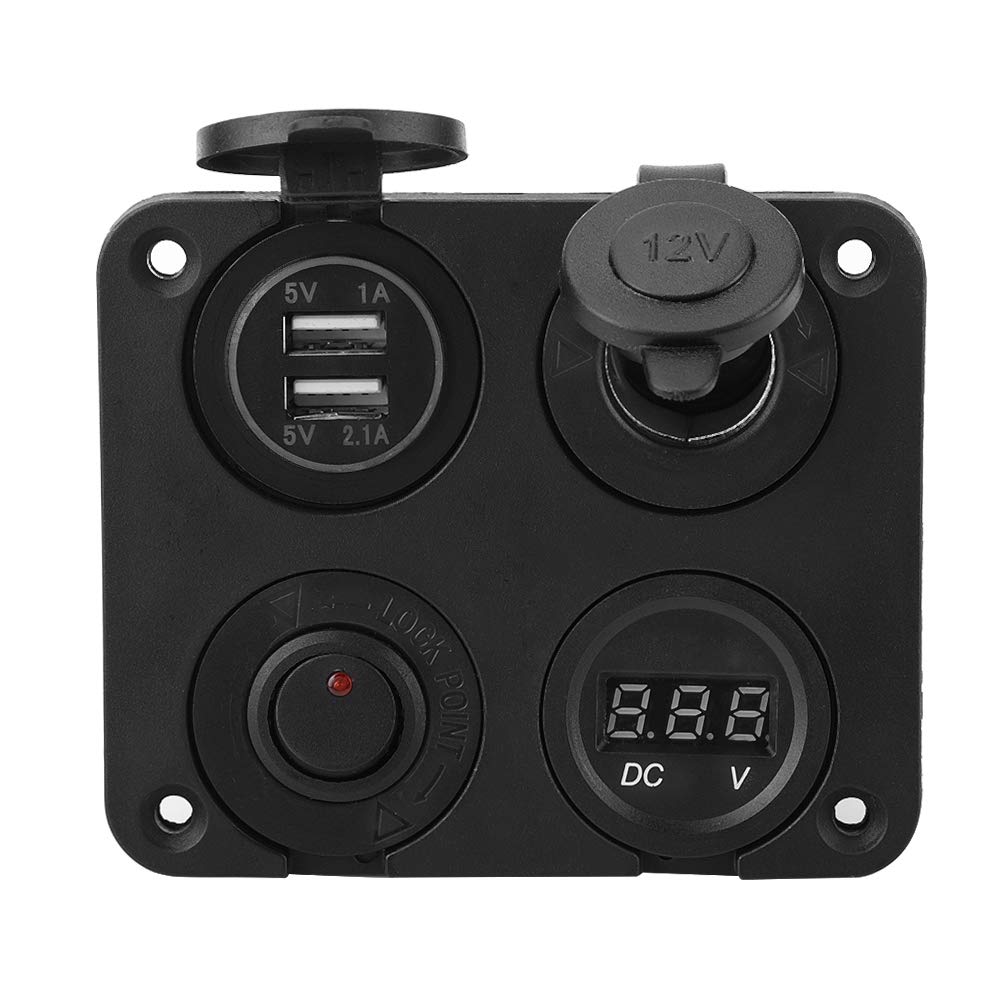 TM Aluminium Schakelpaneel LED 12/24V 4 schakelaars - Nautic Gear