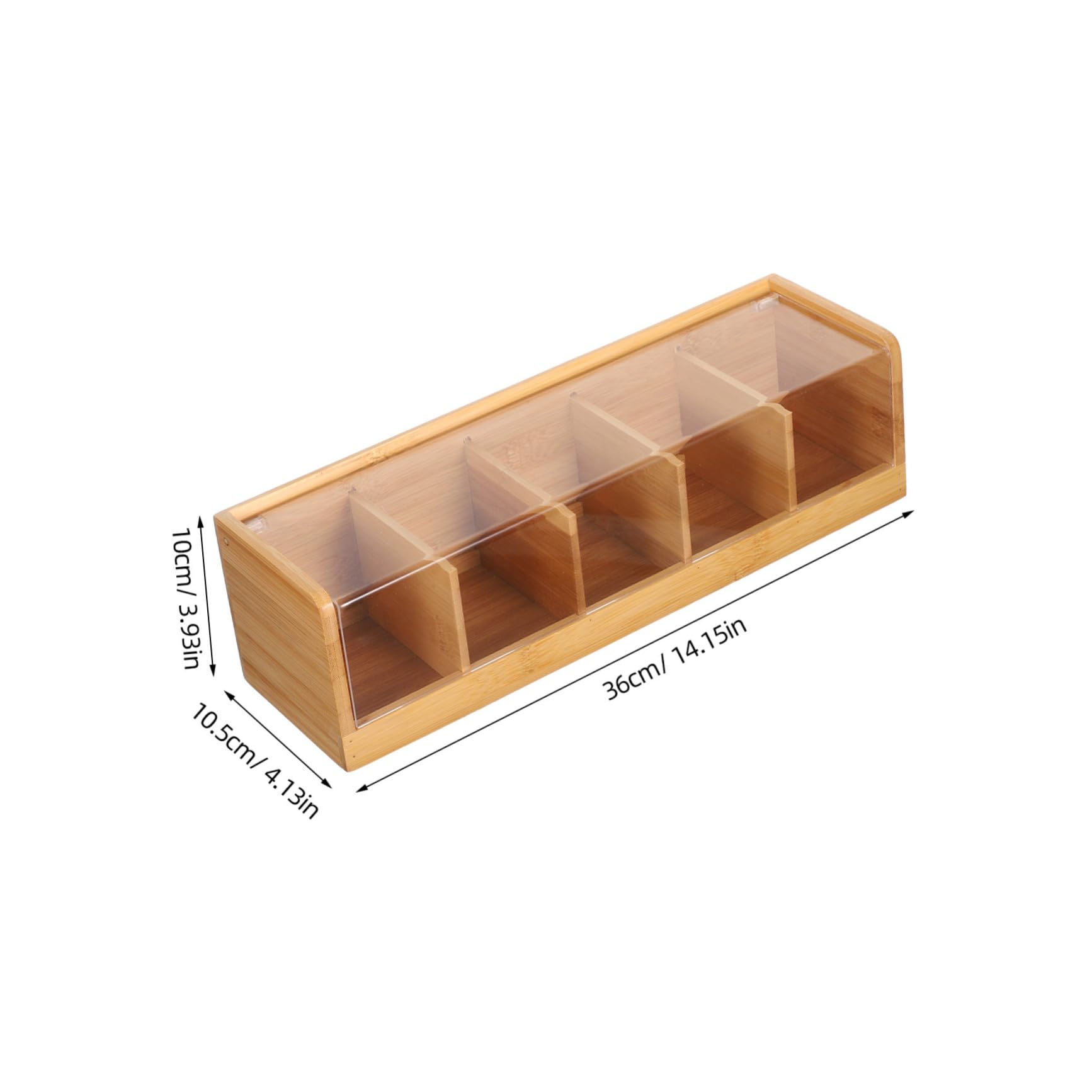 Tea Organizer Box Fächer mit Deckel Luftdicht Versiegelt zur Frischebewahrung Transparenter Staubschutz Stilvolles Design für Küche und Wohnzimmer Vielseitiger