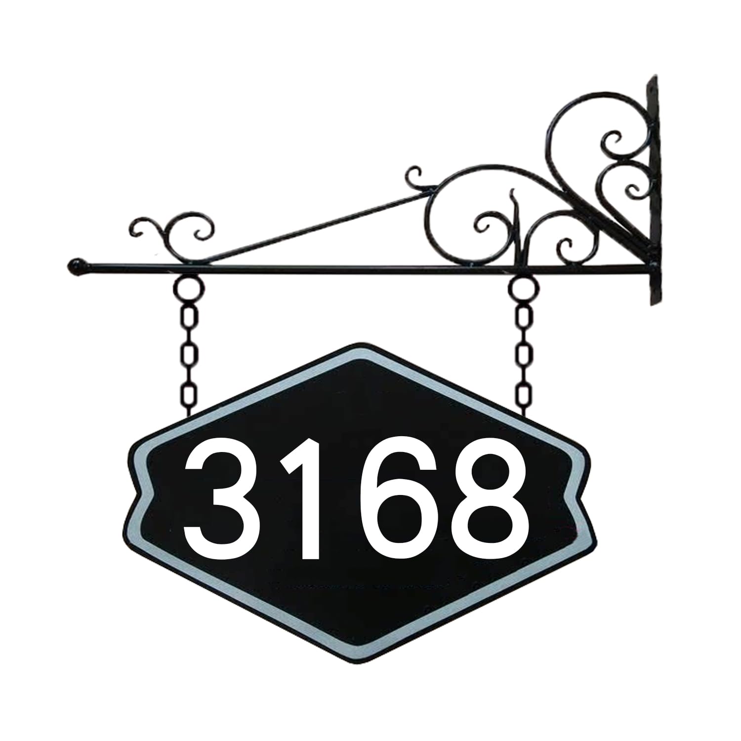 Letrero de Dirección Personalizado Con Soporte de Pared, Placas de Dirección de Casa de Hierro, Letrero de Dirección Con Tornillos, Letreros Colgantes Metal Para Casa, Agregar Texto de Doble Cara
