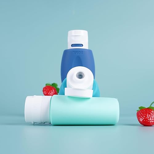 Miniatura 2 de JaneJu - Botellas de viaje para artículos de tocador, aprobadas por la TSA, paquete de 4 recipientes de tamaño de viaje, recargables a prueba de