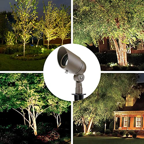 4W Led Landscape Lighting Landscape Lights Spotlights Gl103-Bzled8 Ac/Dc 12V Low Voltage Warm White Waterproof For Driveway,Yard, Lawn,Patio,Walls,Trees,Flags,Outdoor Light (Bronze, 8 Pack) #TOP4