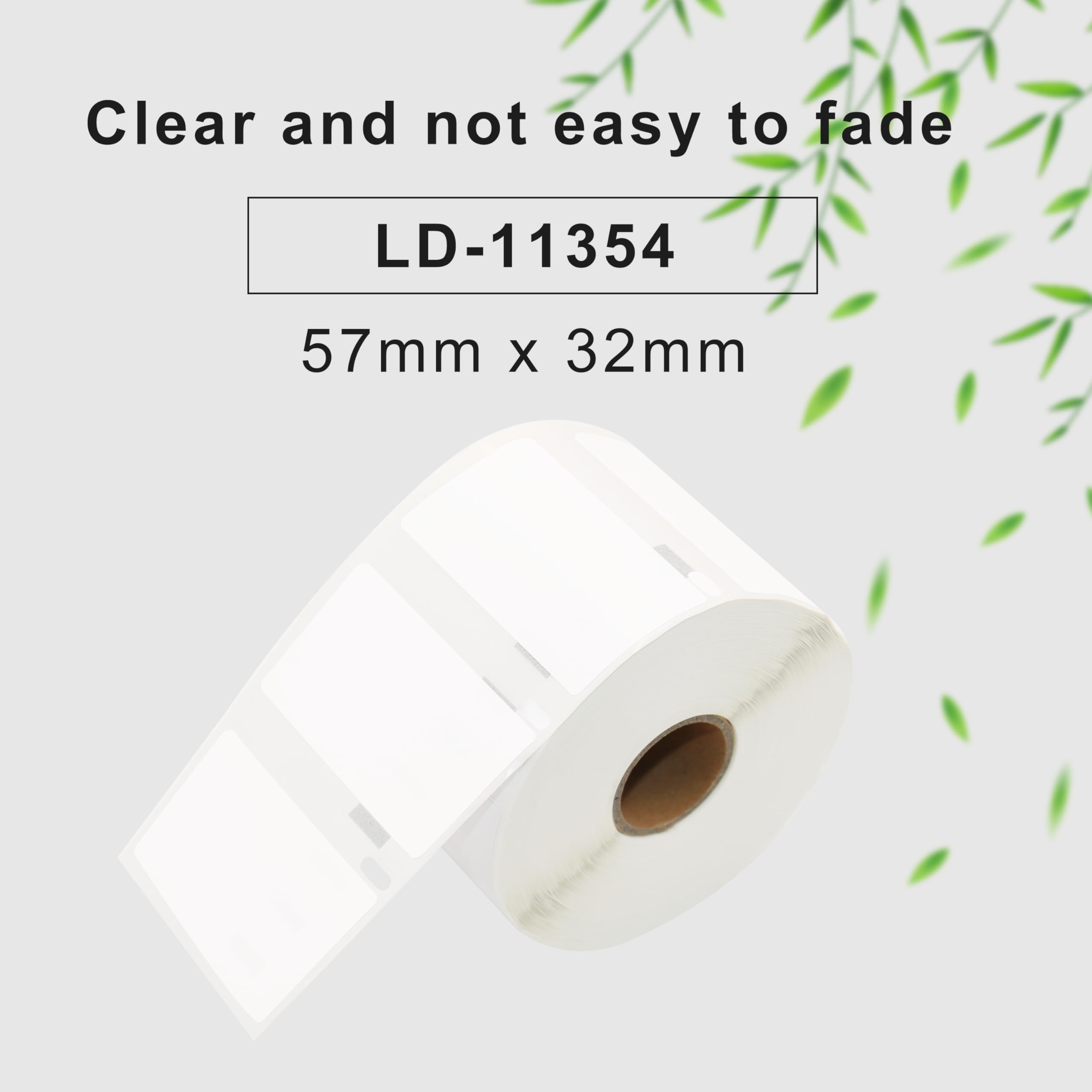 Etichette multiuso – 10 rotoli (con chip RFID) per Dymo S0722540 11354-57 mm x 32 mm, compatibili con stampanti Dymo LabelWriter 550, 1000 etichette per rotolo