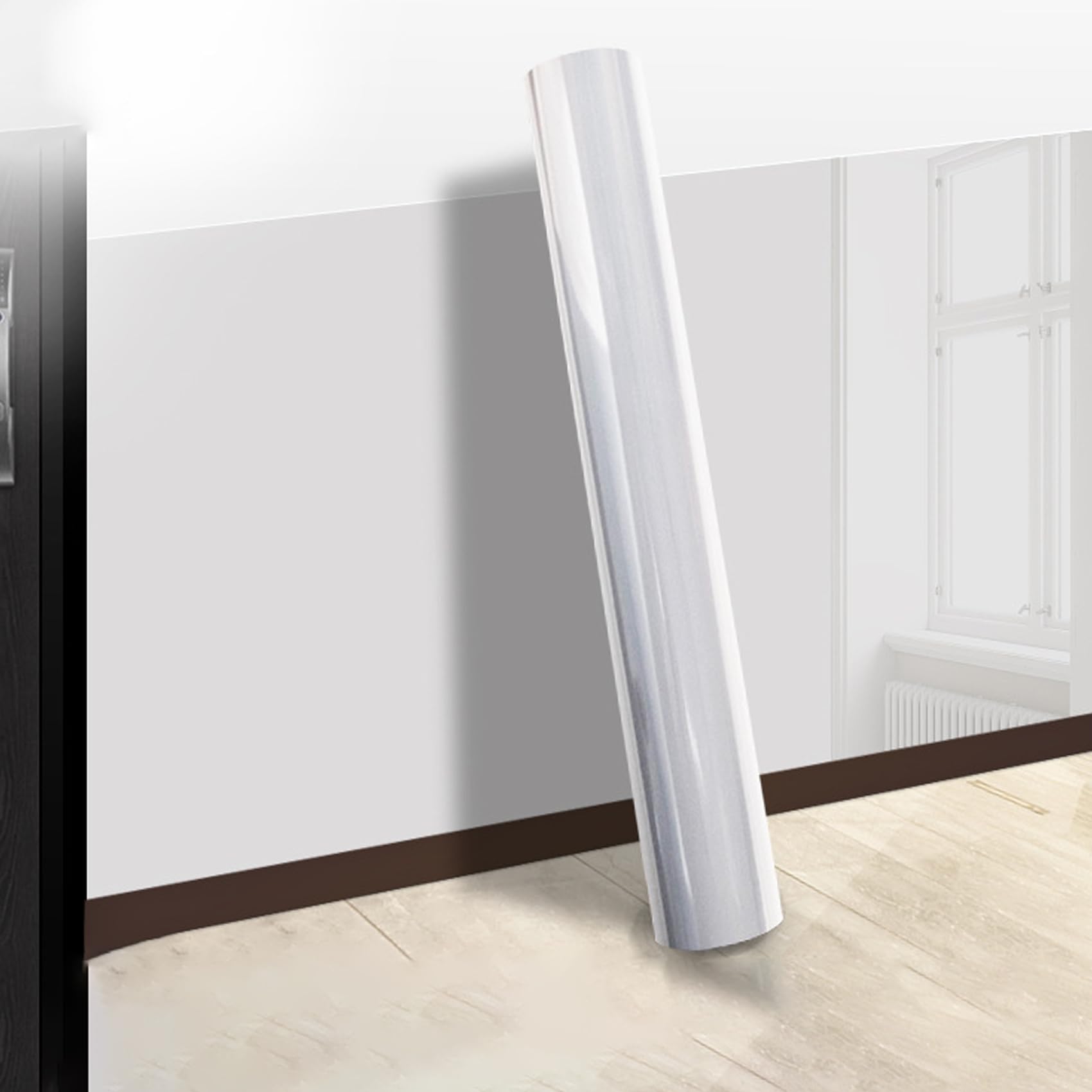 Static Cling Wall Protector Film, Clear Transparent Plastic Sticker, Removable Electrostatic Film for Kitchen, Tiles & Home Use