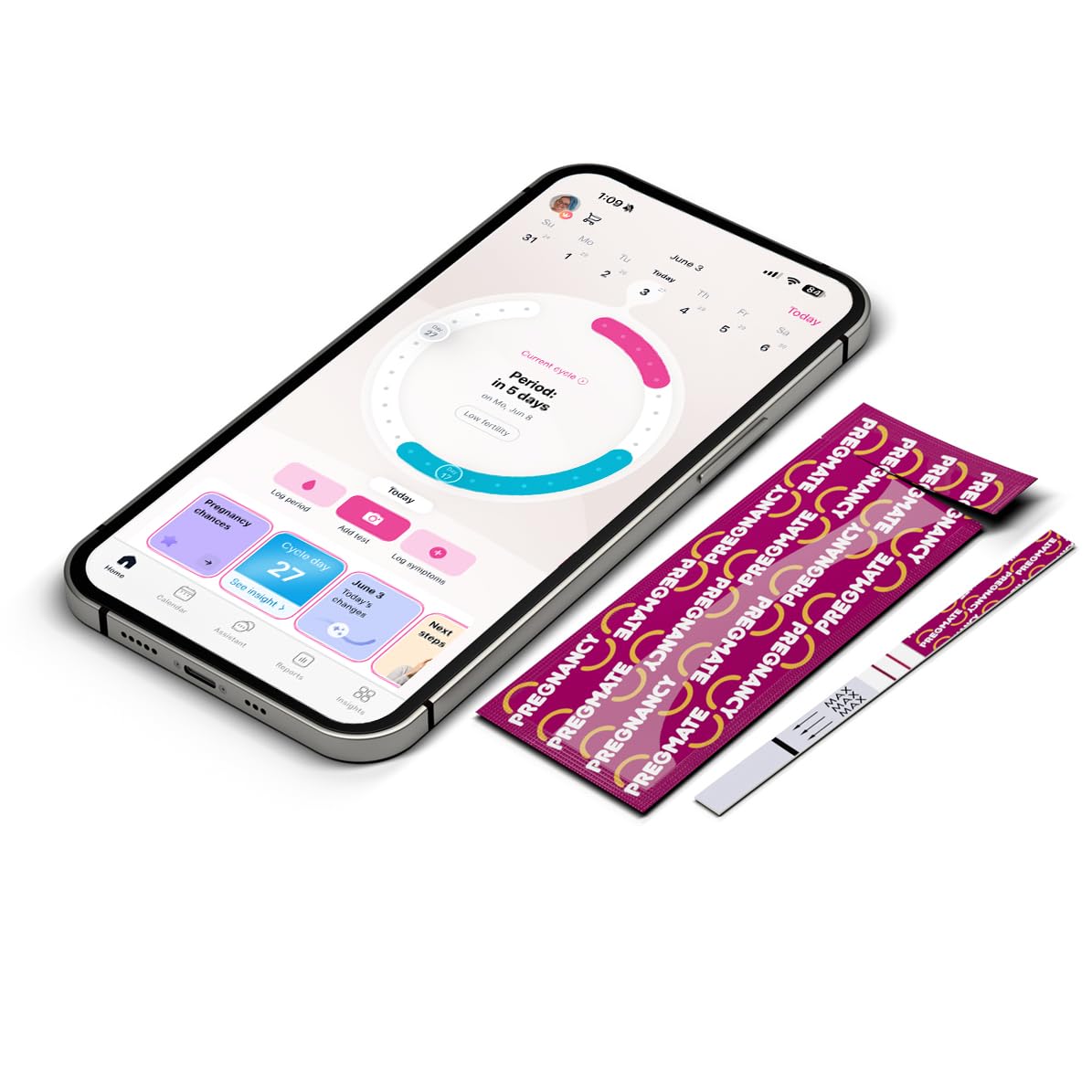 Pregmate 100 pasków do testów ciążowych HCG One Step HCG zestaw do testowania moczu 100 sztuk Pregmate