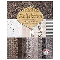 Ideen mit Herz Handgeschept decoratief papier | India-collectie | hoogwaardig afgewerkt | DIN A4 | blok met 20 vellen (sortering 4