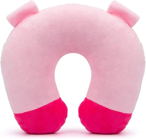 Miniatura 2 de Almohada de viaje para niños para automóvil, avión, almohada suave para el cuello para la cabeza y la barbilla, lindo animal en forma de U, almohada