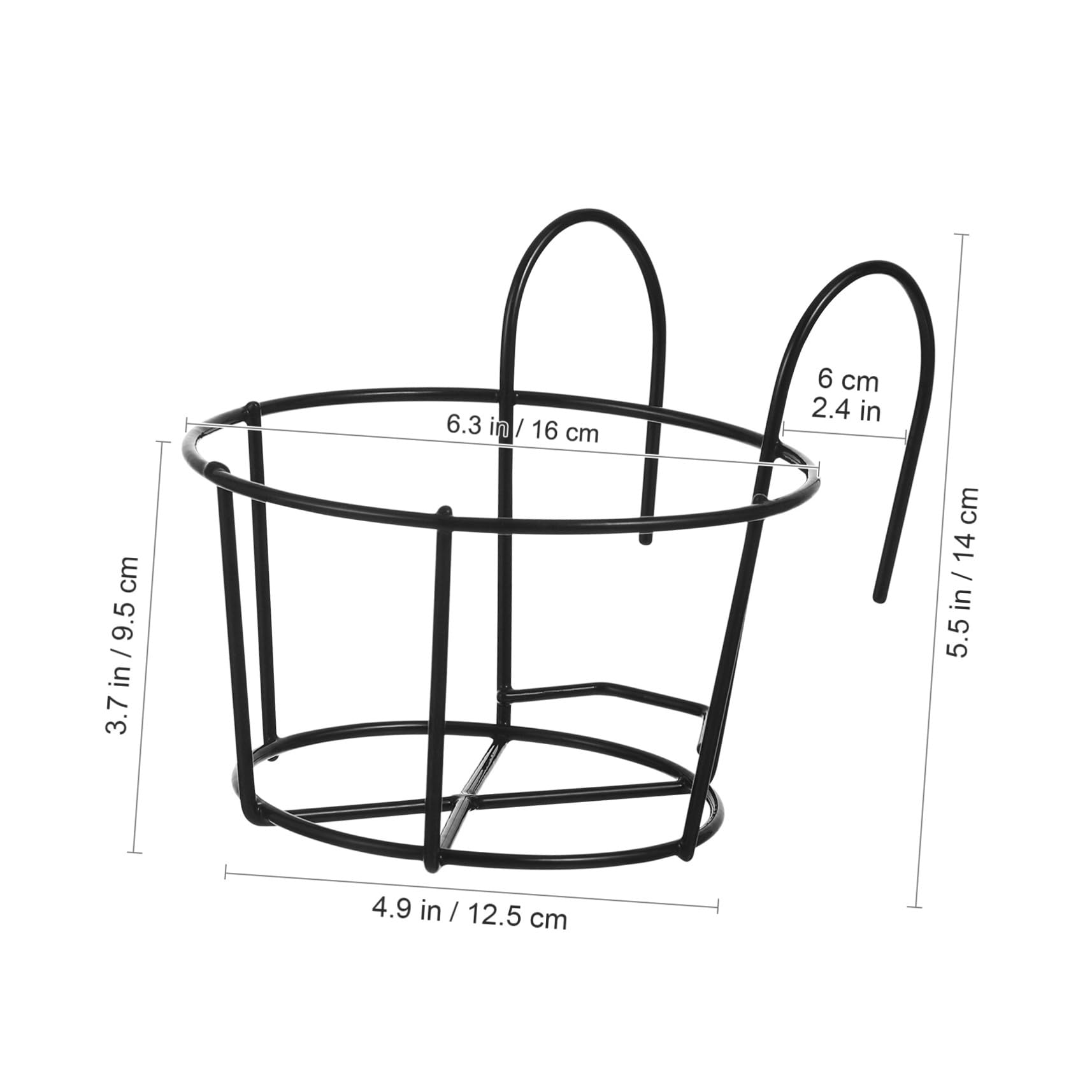 Mikikit 5piezas Soporte De Flores Colgante Redondo Para Balcón Estantes De Hierro Para Macetas Estantes Decorativos Para Jardinería