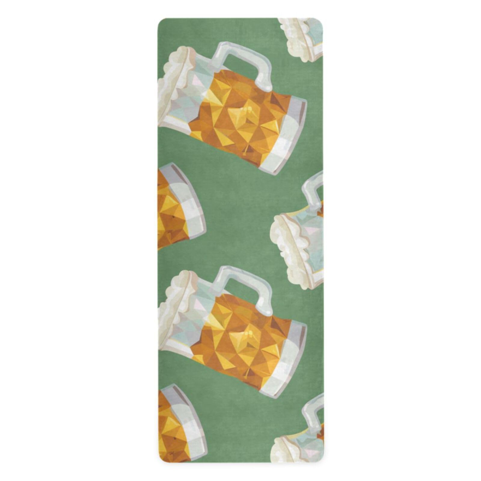 Abstract Beer Cups yoga mats in bulk for hot yoga printed non slip towel non slip with bag for carrying tapete para ejercicio 71x26 inches