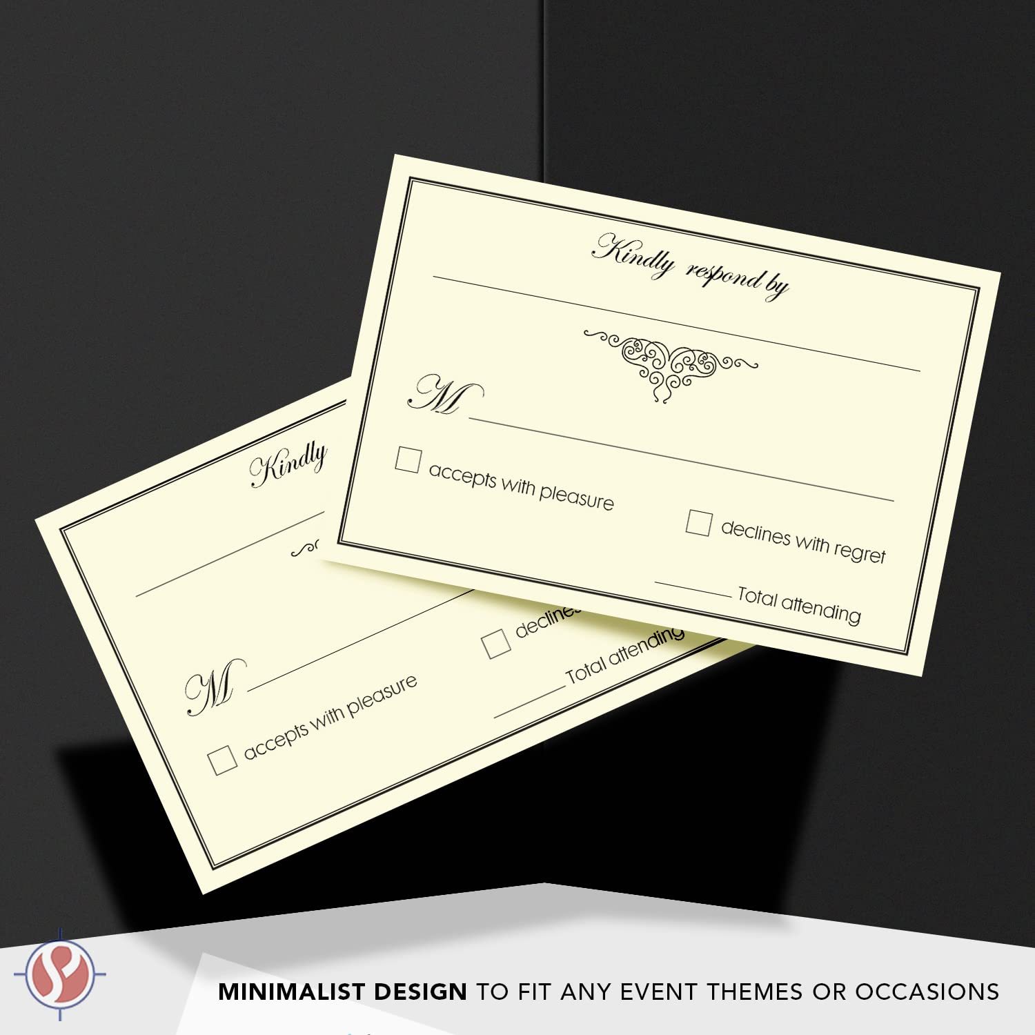 Superfine Printing Inc Rsvp Hochzeit Rückkehr-Karten, Sahne, Größe 4 x 6 Mit A6 Umschlägen 50 pro Packung