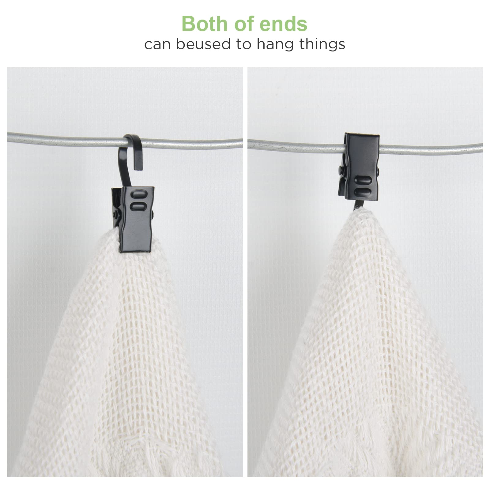 Hamaca perchero para almacenamiento de baño, ganchos resistentes en forma de S, ganchos negros en forma de S, ganchos para colgar plantas, ganchos pequeños, ganchos de pared, ganchos de utilidad