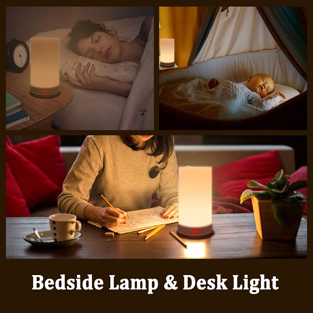 Sunrise Simulation Wake-Up Light, Sveglia LED Digitale, Touch Control, 3 Livelli di Luminosità, modalità RGB a 256 Colori, Luce Notturna da Comodino