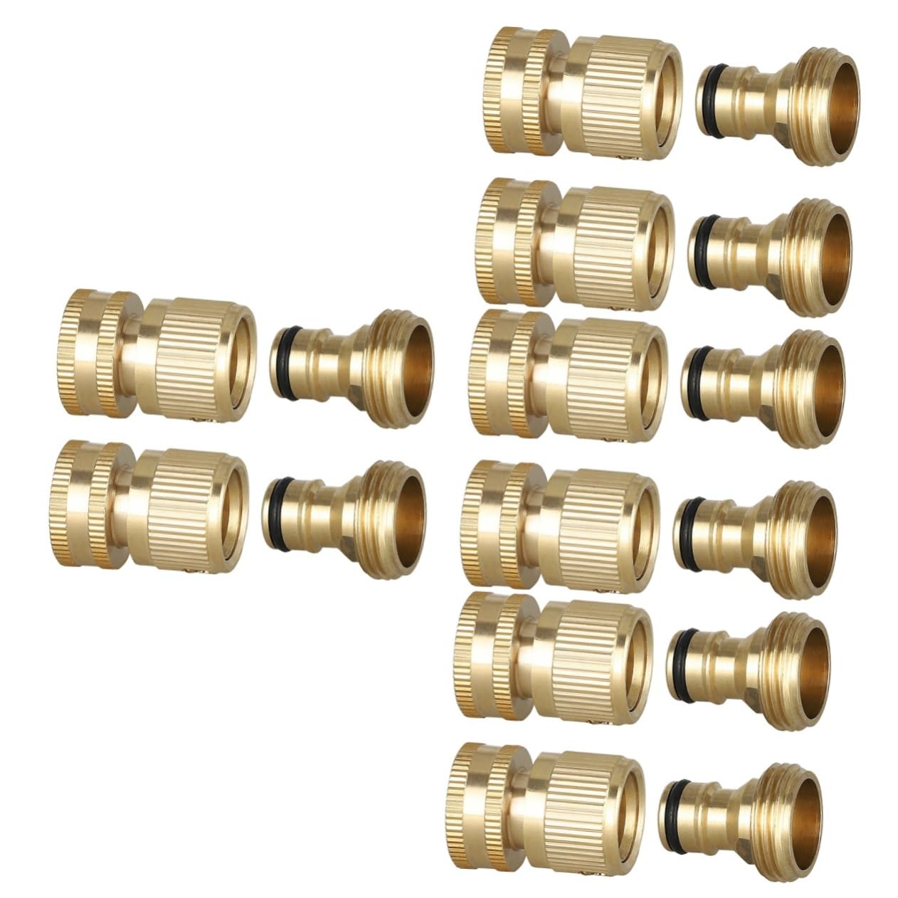 Adaptadores de grifo flexibles de rosca de hierro macho Juego de accesorios de conector de manguera, conectores de línea de aire Conectores rápidos de conexión de manguera Acoplador de aire y juego de