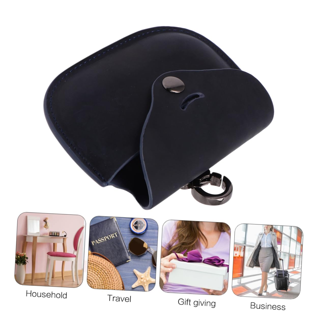BESTonZON 2 Juegos Funda para Auriculares Inalámbricos Contenedor De Auriculares Bolsa Protectora para Auriculares Inalámbricos Piel Genuina Portátil Estuche Protector