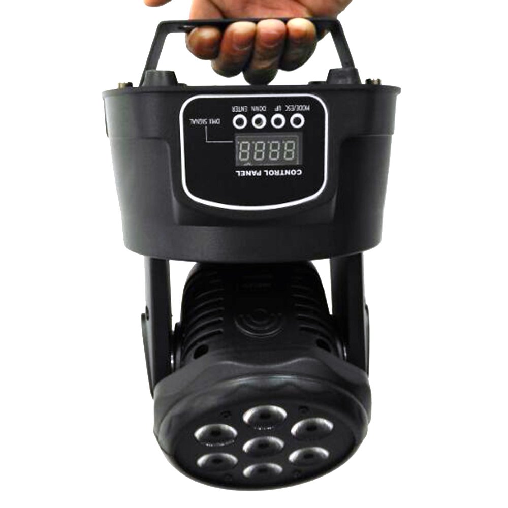 Lixada Teste Mobili 70W+7LED+RGBW 4 IN 1 9/14 Canali Stage Light DMX512 per KTV Discoteca