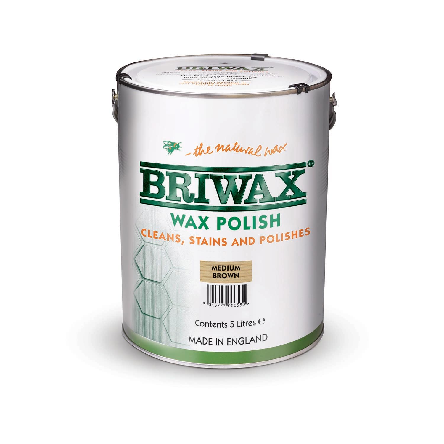 Briwax Medium Brown Wax Polish 5Ltr