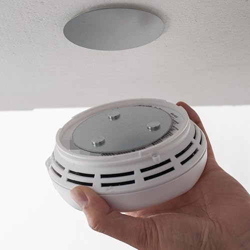 Miniatura 7 de Herramienta de instalación de detector de humo magnético, fijación rápida y fácil, kit de montaje en techo para alarma de humo, sin necesidad de