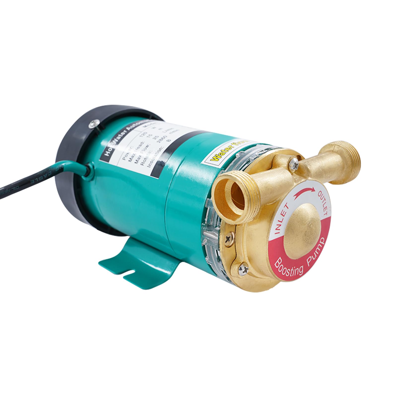 Pompa per acqua booster 120 W, 25 l/min, pompa automatica di aumento della pressione per la doccia, con interruttore di flusso dell'acqua, per casa, cucina, bagno, irrigazione
