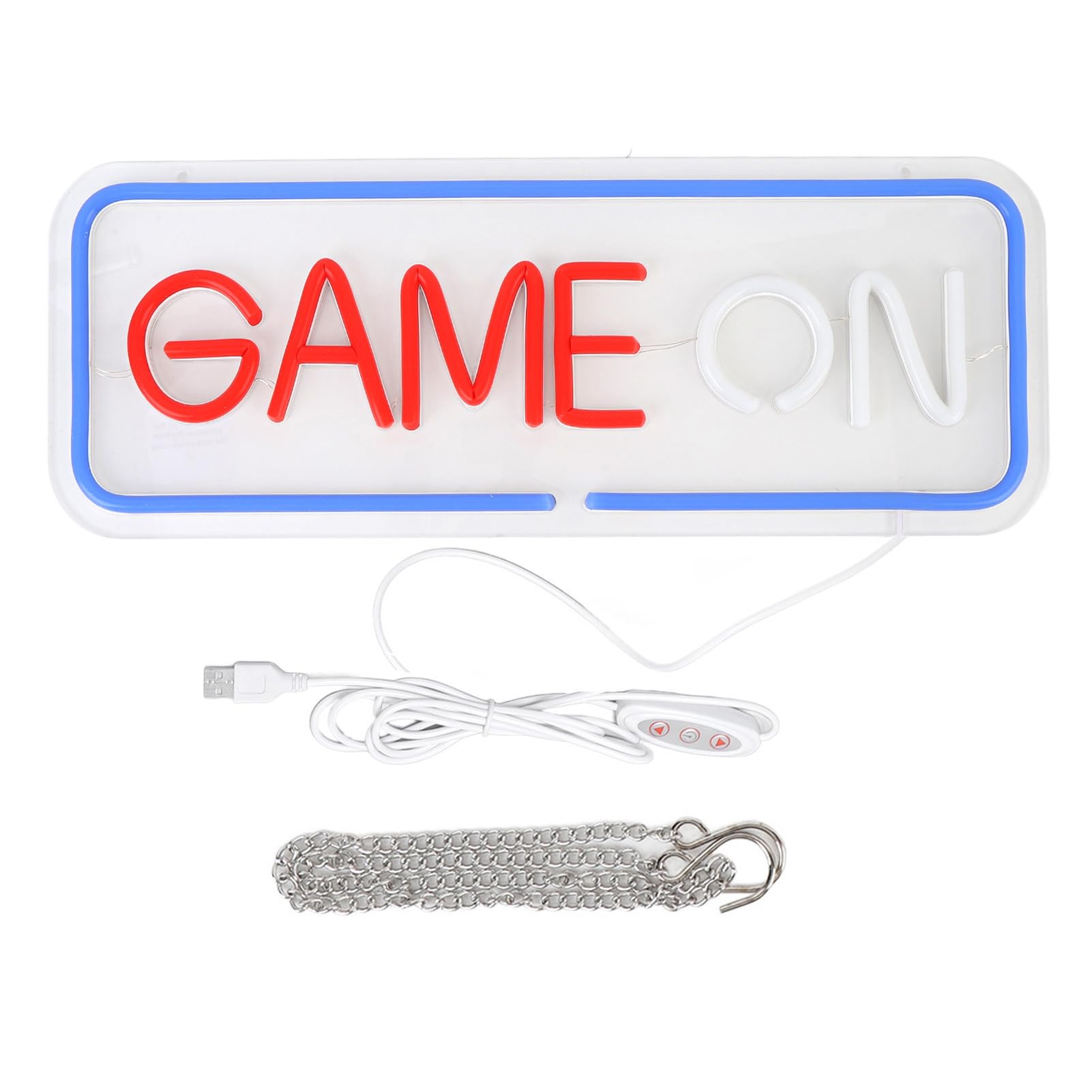 SIXRUN Panneau NéOn Game On, Lumière LED à intensité Variable, Ambiance Lumineuse pour Salles de Jeux, Décoration Alimentée par USB pour Adolescents et Streamers