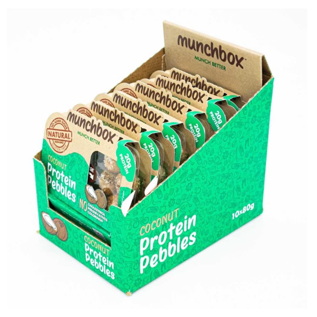 Munchbox Coconut Protein Pebbles 80 g, 10-Pack