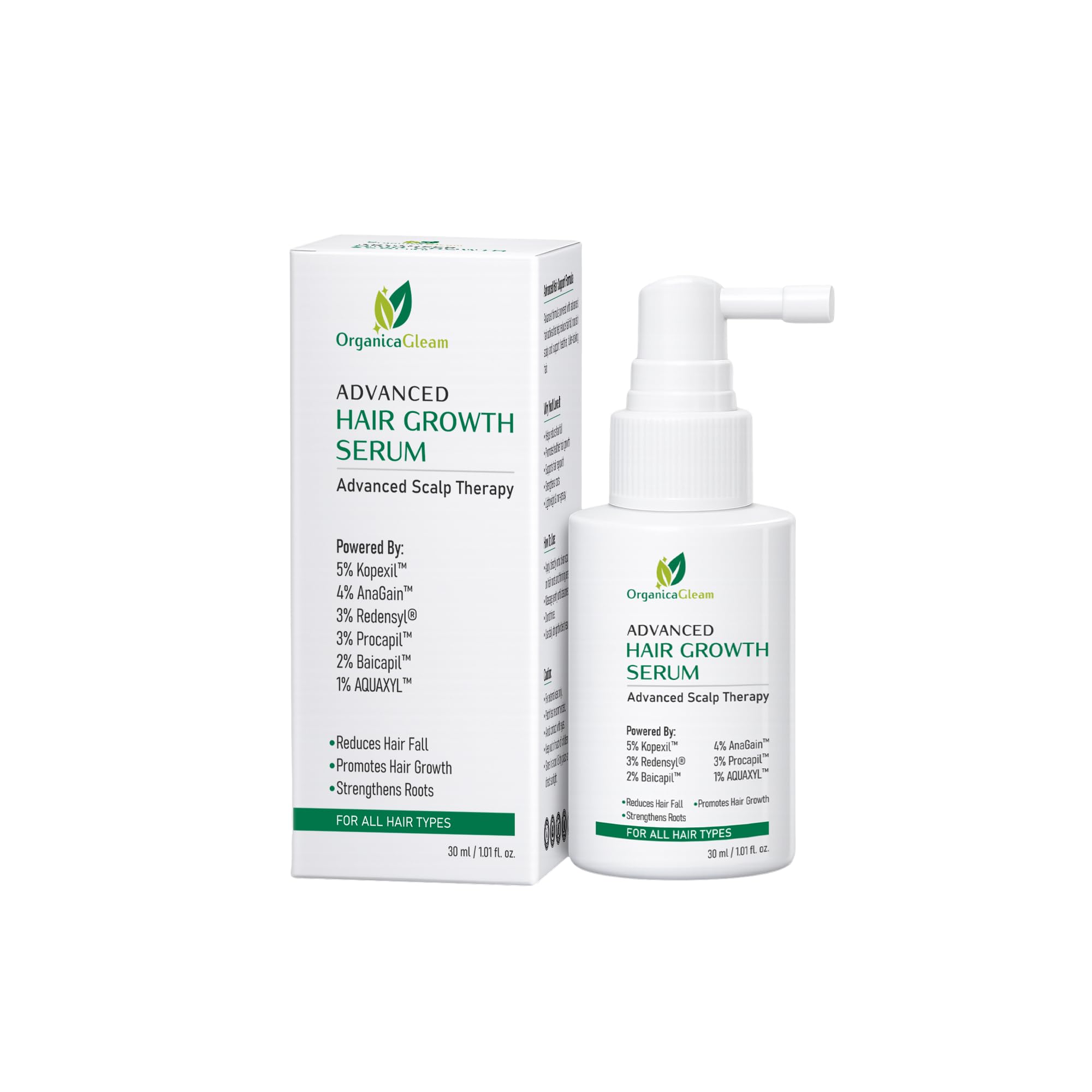 Hair Growth Serum for Men & Women | 5% Kopexil™, 4% AnaGain™, 3% Redensyl®, 3% Procapil™, 2% Baicapil™, 1% AQUAXYL™ | Advanced Scalp Therapy | Lightweight Leave-On Scalp Serum | All Hair Types | 30 ml-image-35