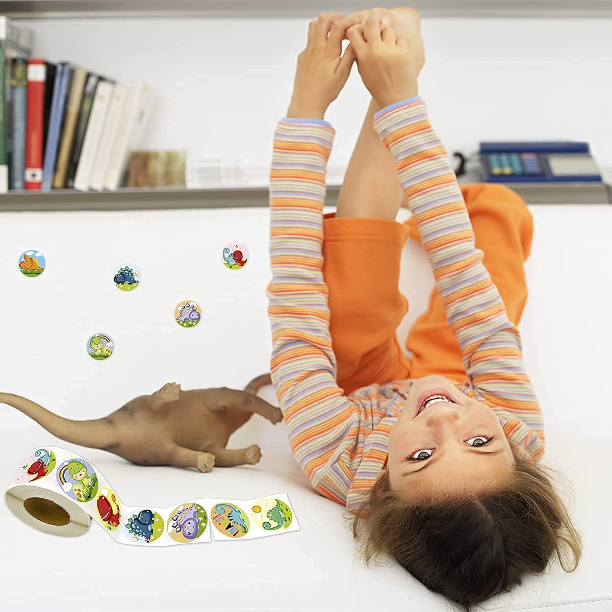 51 Calcomanías De Dinosaurio Neón Para Niños Que Brillan En La Oscuridad