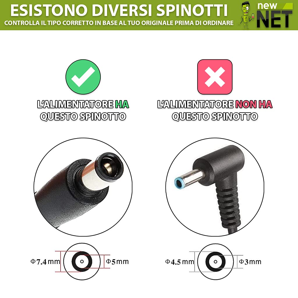 Caricatore HP 135W - Adattatore Per Spectre, Pavilion, Omen